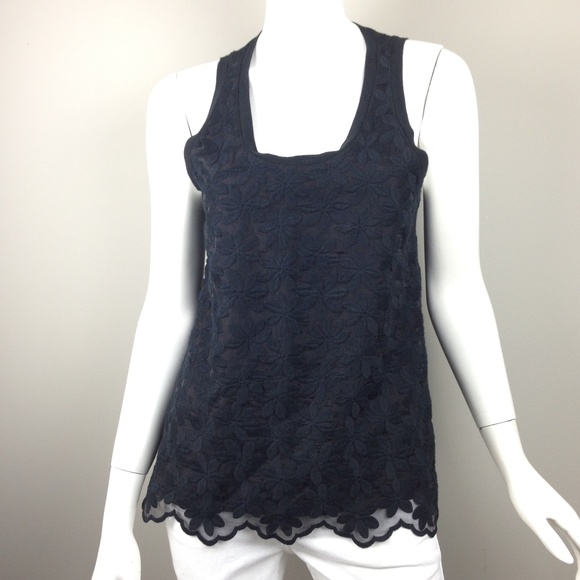 J. Crew Tops - J. Crew Black Lace Tank Top